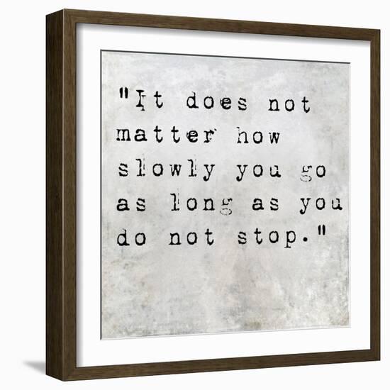 Inspirational Quote By Confucius On Earthy Background-nagib-Framed Art Print