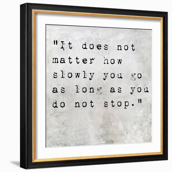 Inspirational Quote By Confucius On Earthy Background-nagib-Framed Art Print