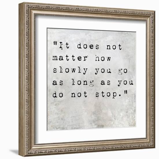 Inspirational Quote By Confucius On Earthy Background-nagib-Framed Art Print