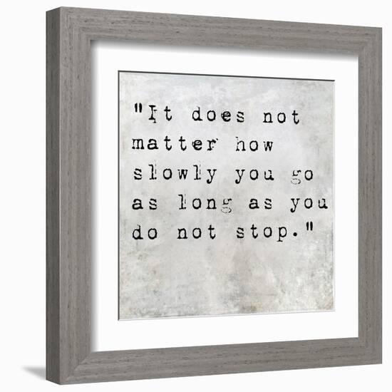 Inspirational Quote By Confucius On Earthy Background-nagib-Framed Art Print