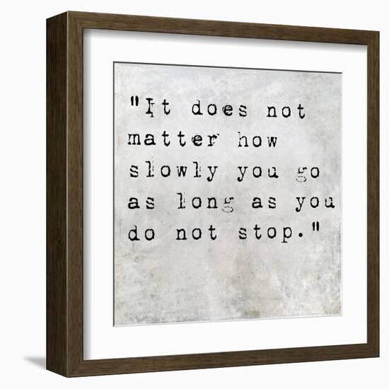 Inspirational Quote By Confucius On Earthy Background-nagib-Framed Art Print