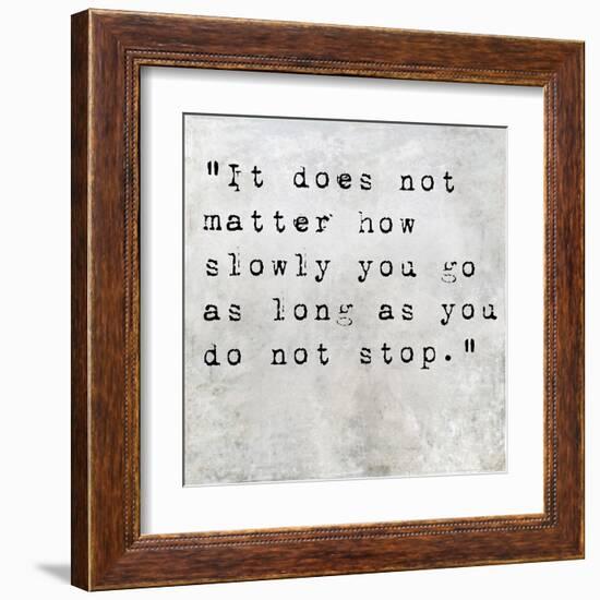 Inspirational Quote By Confucius On Earthy Background-nagib-Framed Art Print