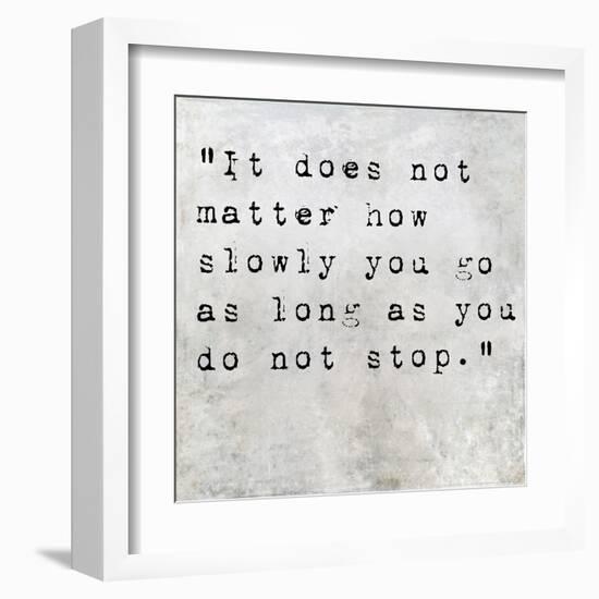 Inspirational Quote By Confucius On Earthy Background-nagib-Framed Art Print