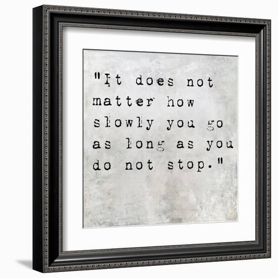 Inspirational Quote By Confucius On Earthy Background-nagib-Framed Art Print