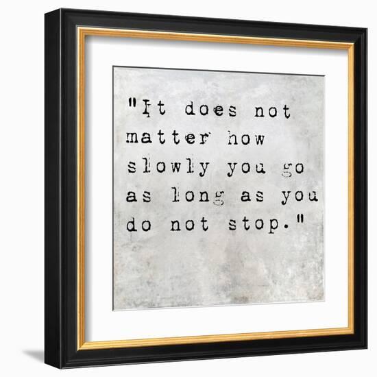 Inspirational Quote By Confucius On Earthy Background-nagib-Framed Art Print