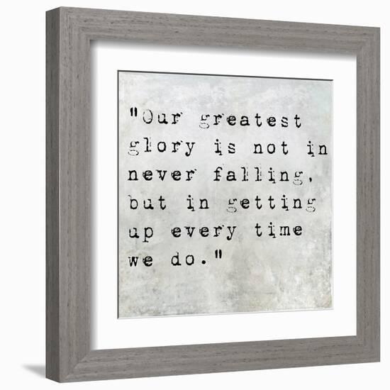 Inspirational Quote By Confucius On Earthy Background-nagib-Framed Art Print