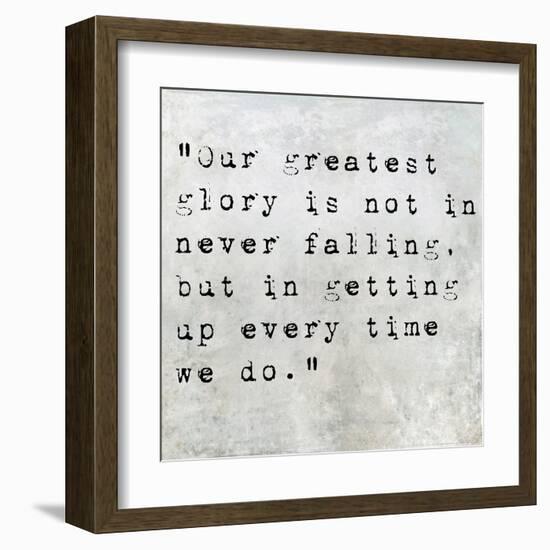 Inspirational Quote By Confucius On Earthy Background-nagib-Framed Art Print