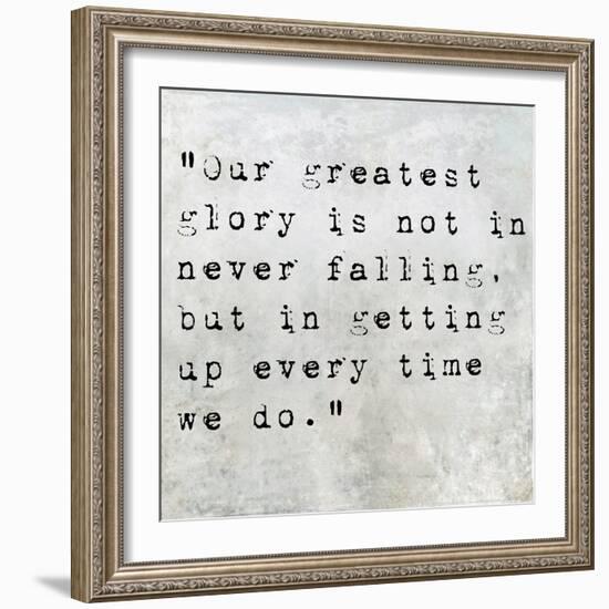 Inspirational Quote By Confucius On Earthy Background-nagib-Framed Art Print