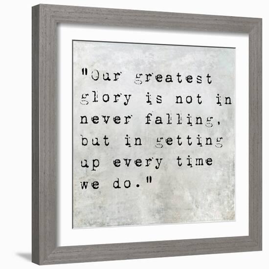 Inspirational Quote By Confucius On Earthy Background-nagib-Framed Art Print