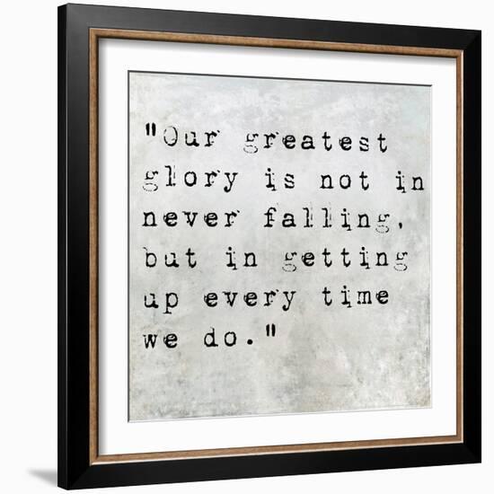 Inspirational Quote By Confucius On Earthy Background-nagib-Framed Art Print