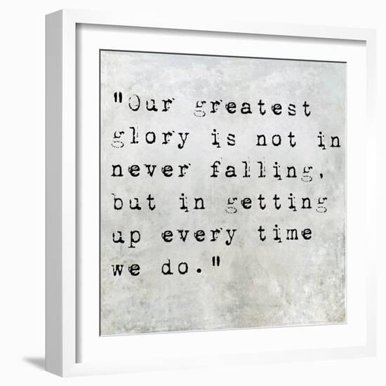 Inspirational Quote By Confucius On Earthy Background-nagib-Framed Art Print