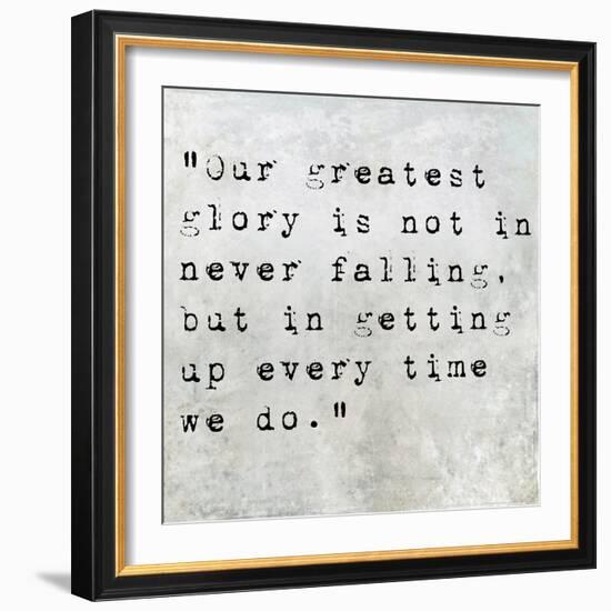 Inspirational Quote By Confucius On Earthy Background-nagib-Framed Art Print