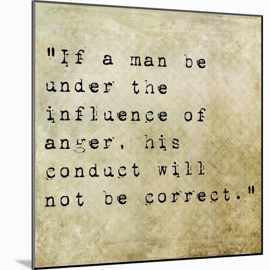 Inspirational Quote By Confucius On Earthy Background-nagib-Mounted Art Print