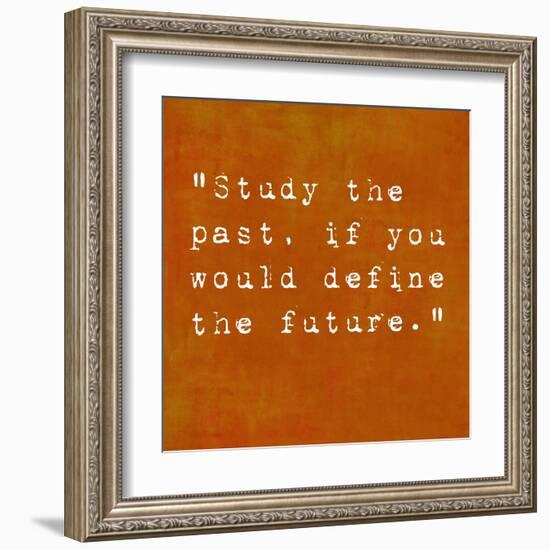 Inspirational Quote By Confucius On Earthy Background-nagib-Framed Art Print