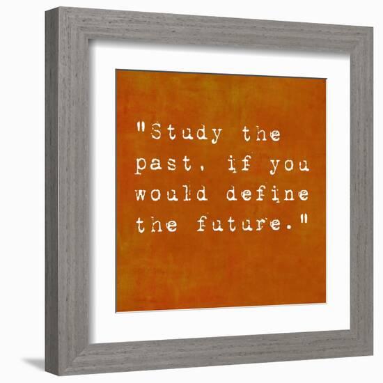 Inspirational Quote By Confucius On Earthy Background-nagib-Framed Art Print