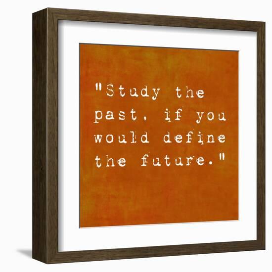 Inspirational Quote By Confucius On Earthy Background-nagib-Framed Art Print