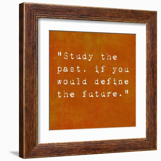 Inspirational Quote By Confucius On Earthy Background-nagib-Framed Art Print