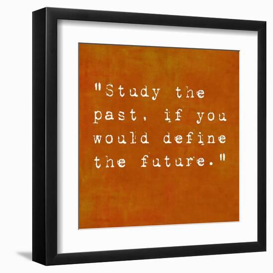 Inspirational Quote By Confucius On Earthy Background-nagib-Framed Art Print