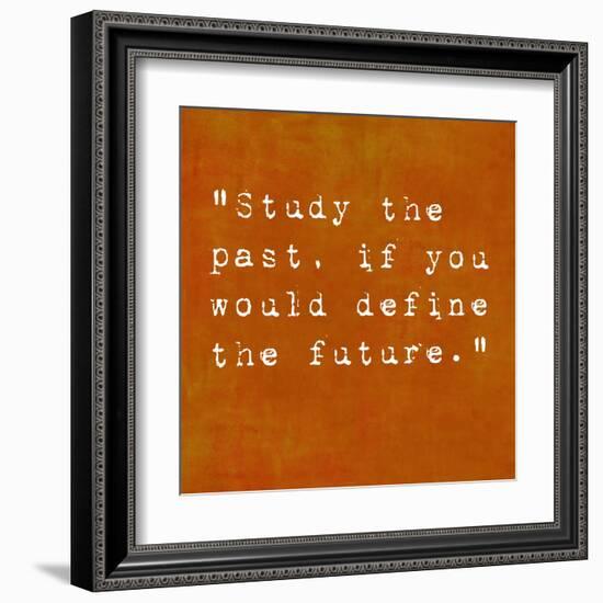 Inspirational Quote By Confucius On Earthy Background-nagib-Framed Art Print