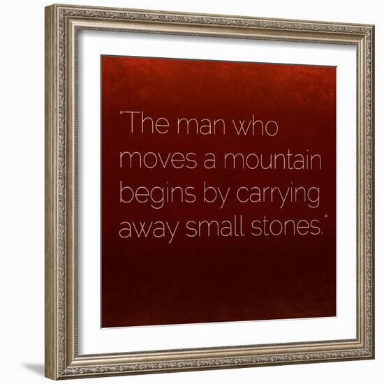 Inspirational Quote by Confucius on Earthy Background-nagib-Framed Art Print