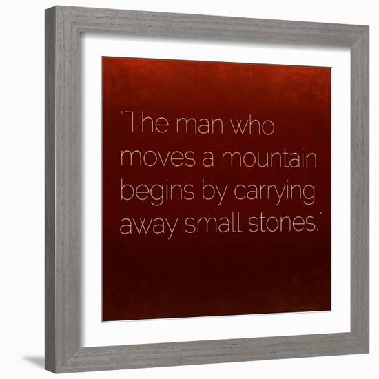 Inspirational Quote by Confucius on Earthy Background-nagib-Framed Art Print