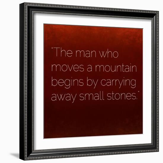 Inspirational Quote by Confucius on Earthy Background-nagib-Framed Art Print