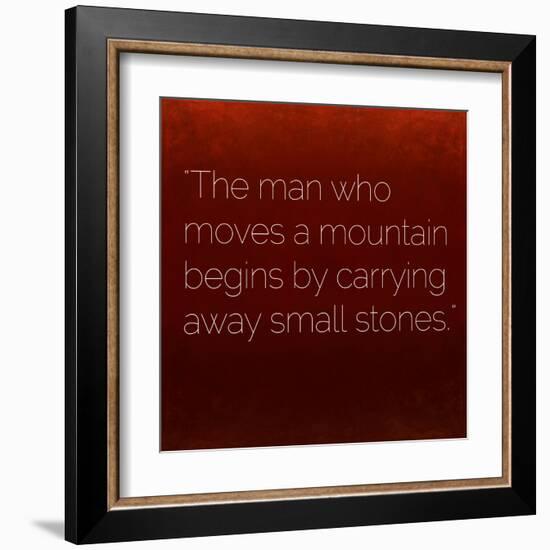 Inspirational Quote by Confucius on Earthy Background-nagib-Framed Art Print