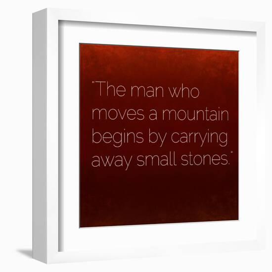 Inspirational Quote by Confucius on Earthy Background-nagib-Framed Art Print