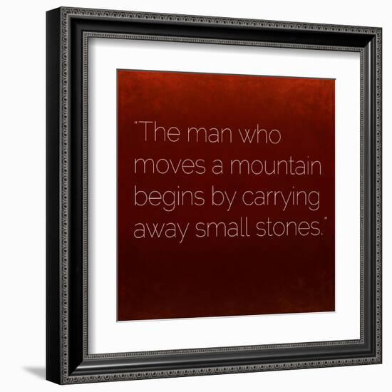 Inspirational Quote by Confucius on Earthy Background-nagib-Framed Art Print