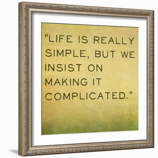 Inspirational Quote by Confucius on Earthy Background-nagib-Framed Art Print