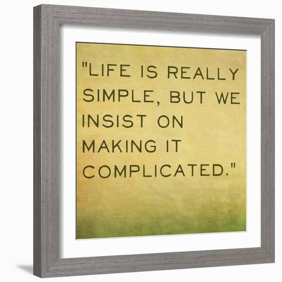 Inspirational Quote by Confucius on Earthy Background-nagib-Framed Art Print