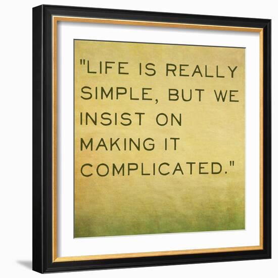 Inspirational Quote by Confucius on Earthy Background-nagib-Framed Art Print