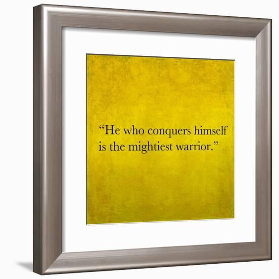 Inspirational Quote By Confucius On Earthy Background-nagib-Framed Premium Giclee Print