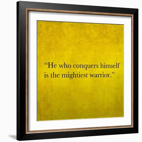 Inspirational Quote By Confucius On Earthy Background-nagib-Framed Art Print