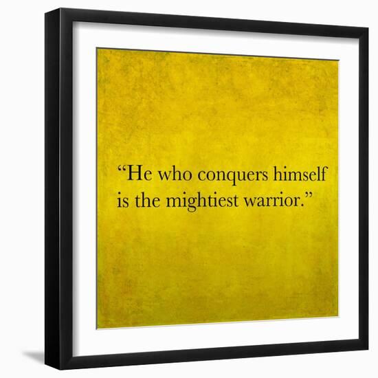 Inspirational Quote By Confucius On Earthy Background-nagib-Framed Art Print