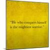 Inspirational Quote By Confucius On Earthy Background-nagib-Mounted Art Print