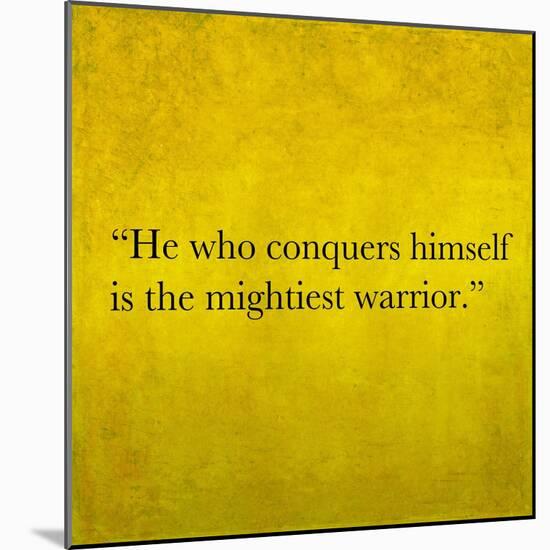 Inspirational Quote By Confucius On Earthy Background-nagib-Mounted Art Print