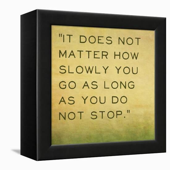 Inspirational Quote by Confucius on Earthy Background-nagib-Framed Stretched Canvas