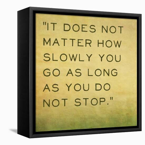 Inspirational Quote by Confucius on Earthy Background-nagib-Framed Stretched Canvas