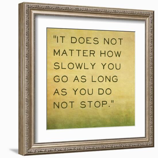 Inspirational Quote by Confucius on Earthy Background-nagib-Framed Art Print