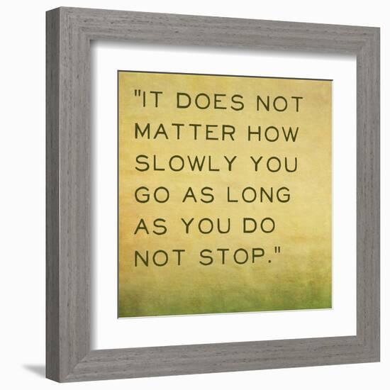 Inspirational Quote by Confucius on Earthy Background-nagib-Framed Art Print