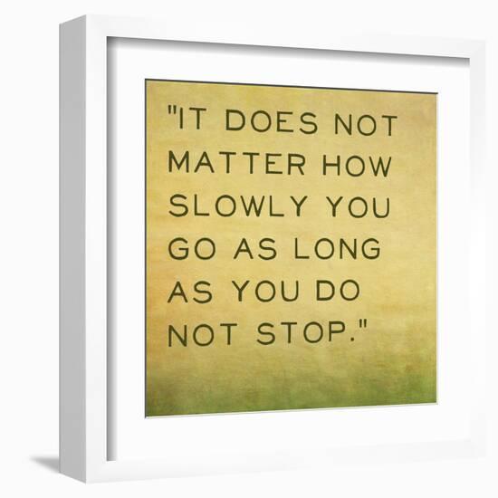 Inspirational Quote by Confucius on Earthy Background-nagib-Framed Art Print