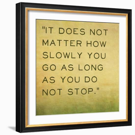 Inspirational Quote by Confucius on Earthy Background-nagib-Framed Art Print