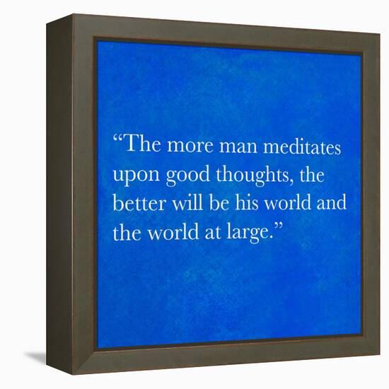 Inspirational Quote By Confucius On Earthy Background-nagib-Framed Stretched Canvas