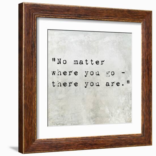 Inspirational Quote By Confucius On Earthy Background-nagib-Framed Art Print