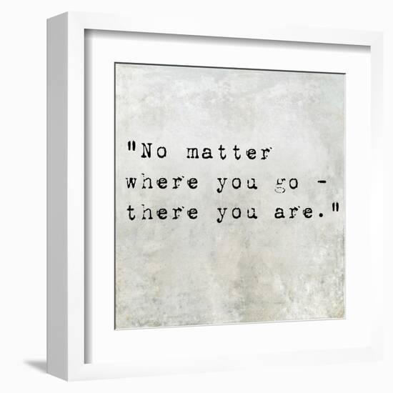 Inspirational Quote By Confucius On Earthy Background-nagib-Framed Art Print