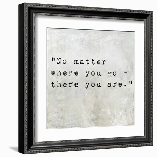 Inspirational Quote By Confucius On Earthy Background-nagib-Framed Art Print