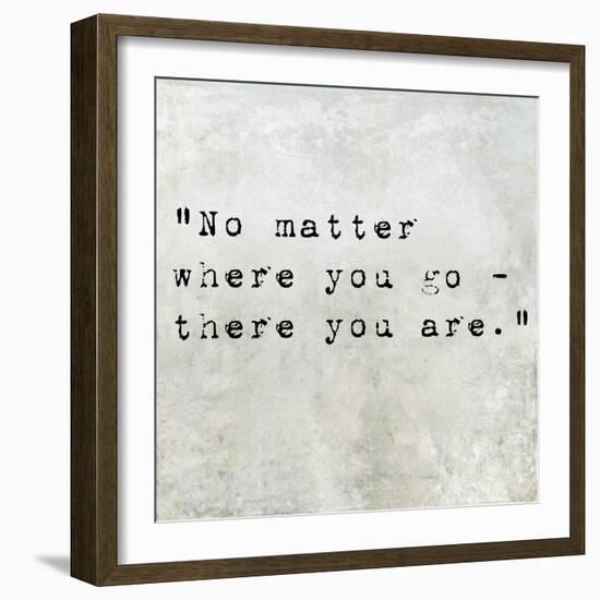 Inspirational Quote By Confucius On Earthy Background-nagib-Framed Art Print