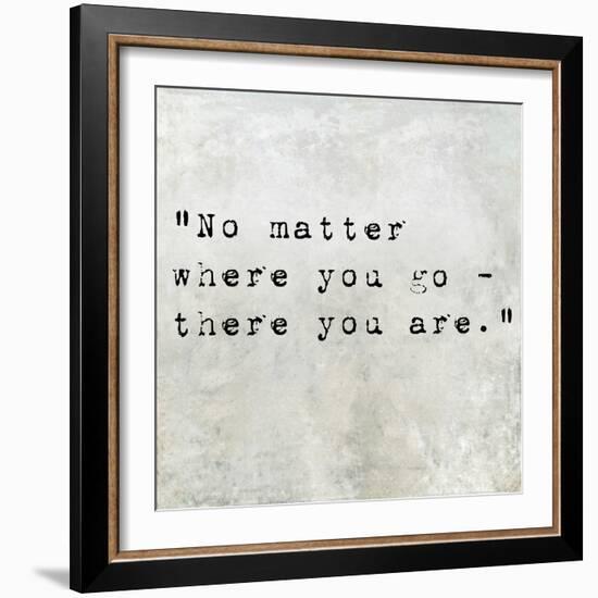 Inspirational Quote By Confucius On Earthy Background-nagib-Framed Art Print