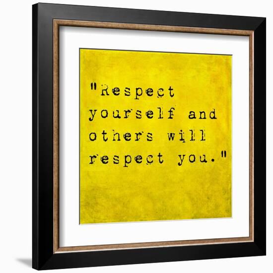 Inspirational Quote By Confucius On Earthy Background-nagib-Framed Art Print